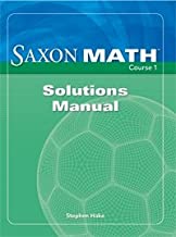 Book Cover Saxon Math Course 1: Solution Manual Grade 6 2007