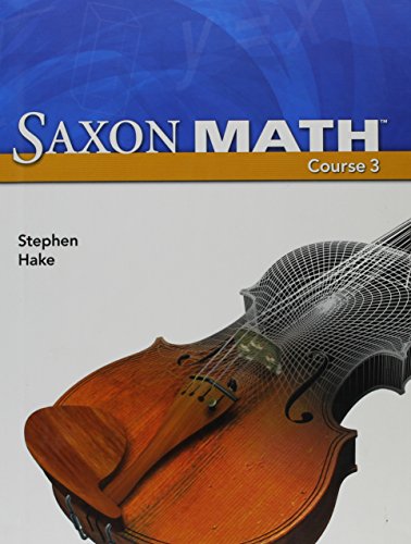 Book Cover Saxon Math Course 3 (2007 Student edition)
