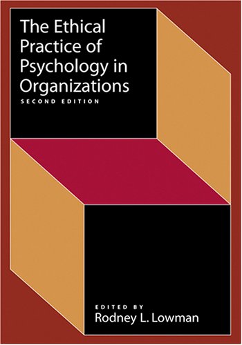 Book Cover Ethical Practice of Psychology in Organizations (Society for Industrial & Organizational Psychology (Siop) S)