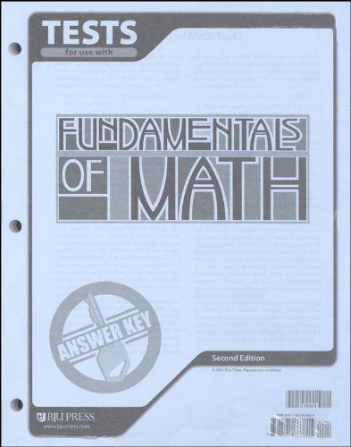 Fundamentals of Math Tests Answer Key (2nd ed.)