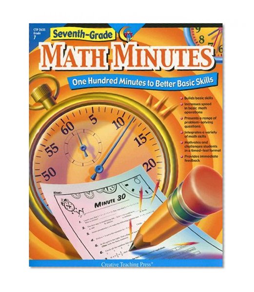 Book Cover Seventh-Grade Math Minutes: One Hundred Minutes to Better Basic Skills
