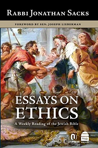 Book Cover Essays on Ethics: A Weekly Reading of the Jewish Bible
