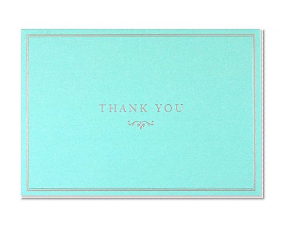 Book Cover Blue Elegance Thank You Notes (Stationery, Note Cards)