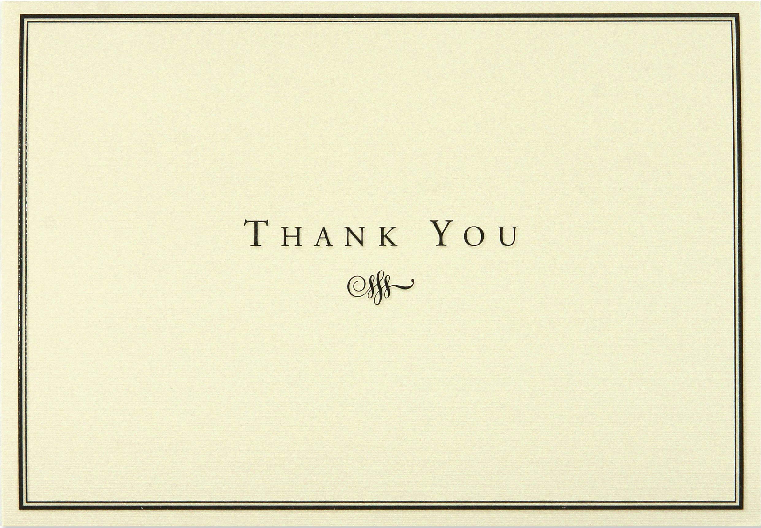 Book Cover Black and Cream Thank You Cards