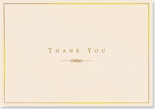 Book Cover Gold and Cream Thank You Notes (Stationery, Note Cards) (Note Card Series)