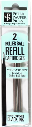 Book Cover Roller Ball Pen Refill (2-Pack) (Rollerball Pen) (Designer Pens)