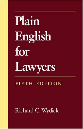 Book Cover Plain English for Lawyers