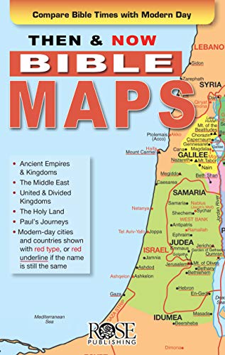 Book Cover Then and Now Bible Maps - Fold out Pamphlet