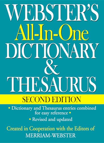 Book Cover Webster's All-In-One Dictionary & Thesaurus, Second Edition
