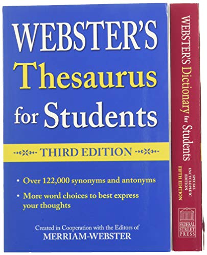 Book Cover Federal Street Press Merriam-Webster Webster's for Students Dictionary and Thesaurus Set, Fifth Edition