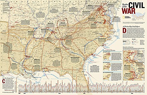 Book Cover Battles of the Civil War [Tubed] (National Geographic Reference Map)