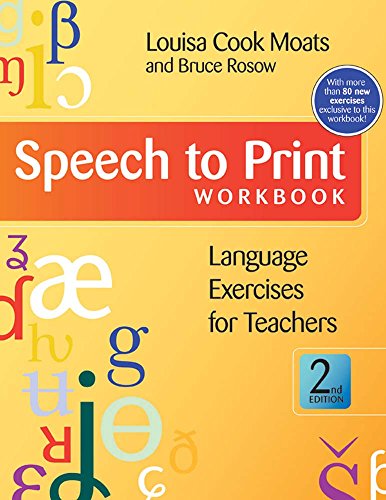 Book Cover Speech to Print Workbook: Language Exercises for Teachers, Second Edition