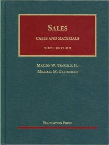 Book Cover Sales: Cases and Materials, 6th Edition (University Casebook)