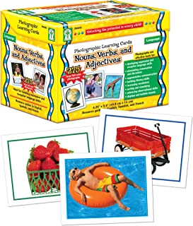 Book Cover Carson Dellosa Photographic Learning Cards Boxed Set, Nouns/Verbs/Adjectives, Grades K-12 (CDPD44045)