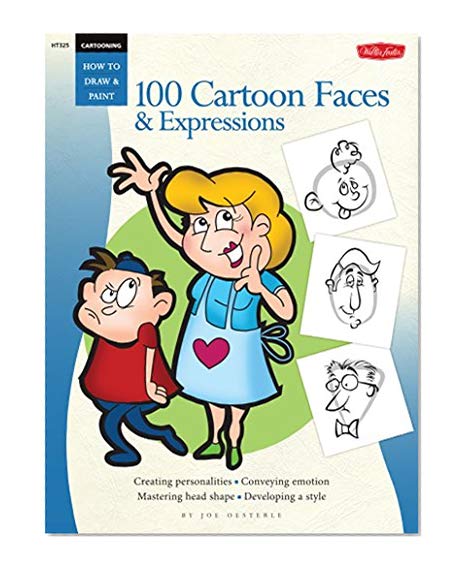 Book Cover Cartooning: 100 Cartoon Faces & Expressions (How to Draw & Paint)
