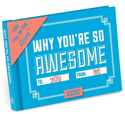 Book Cover Knock Knock Why You're So Awesome Fill in the Love Book Fill-in-the-Blank Gift Journal