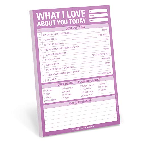 Book Cover Knock Knock What I Love about You Today Pad