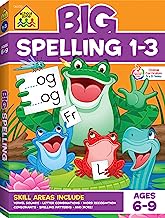 Book Cover School Zone - Big Spelling Grades 1-3 Workbook - 320 Pages, Ages 6 to 9, 1st Grade, 2nd Grade, 3rd Grade, Letter Sounds, Consonants, Vowels, Puzzles, Games, and More (School Zone Big Workbook Series)