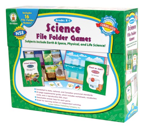 Book Cover Science File Folder Games, Grades K - 1: Skill-Building Center Activities for Science