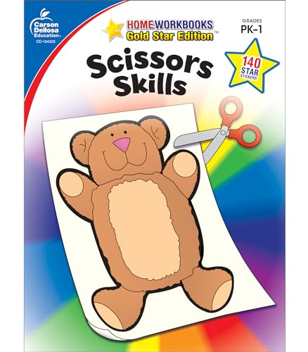 Book Cover Carson Dellosa | Scissors Skills Workbook | Preschoolâ€“1st Grade, (Home Workbooks)