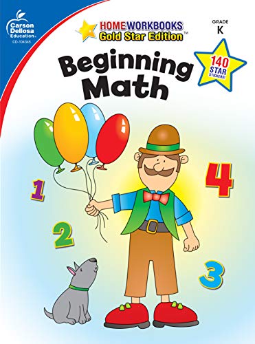 Book Cover Beginning Math, Grade K: Gold Star Edition (Home Workbooks)