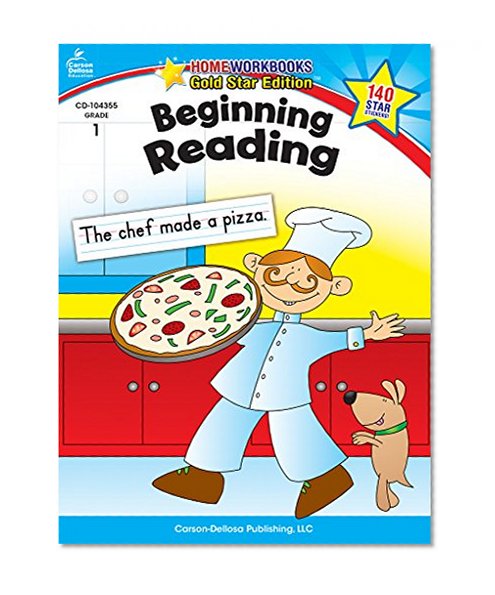 Book Cover Beginning Reading, Grade 1: Gold Star Edition (Home Workbooks)