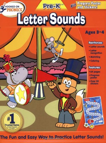 Book Cover Hooked On Phonics Pre-K Letter Sounds Workbook