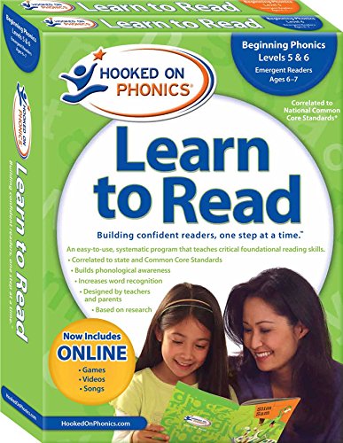 Book Cover Hooked on Phonics Learn to Read - Levels 5&6 Complete: Beginning Phonics (Emergent Readers | First Grade | Ages 6-7)