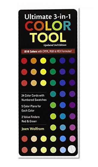 Book Cover Ultimate 3-in-1 Color Tool: -- 24 Color Cards with Numbered Swatches -- 5 Color Plans for each Color -- 2 Value Finders Red & Green