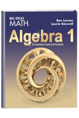 Book Cover BIG IDEAS MATH Algebra 1: Common Core Student Edition 2015