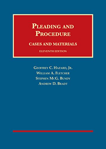 Book Cover Cases and Materials on Pleading and Procedure, 11th (University Casebook Series)