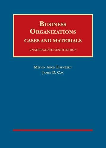 Book Cover Business Organizations: Cases and Materials (University Casebook)