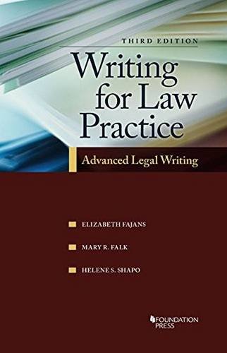 Book Cover Writing for Law Practice: Advanced Legal Writing, 3d (Coursebook)