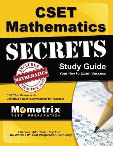 Book Cover CSET Mathematics Exam Secrets Study Guide: CSET Test Review for the California Subject Examinations for Teachers