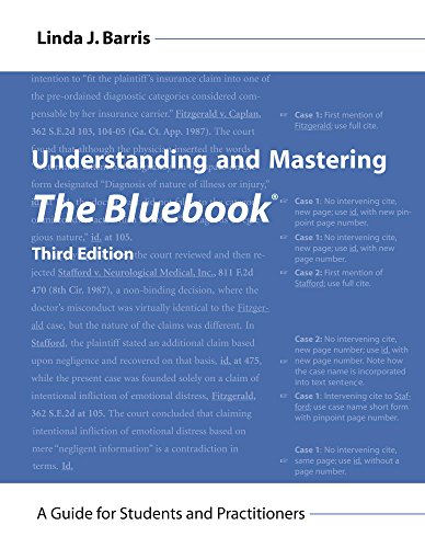 Book Cover Understanding and Mastering The Bluebook: A Guide for Students and Practitioners (Legal Citation), Third Edition