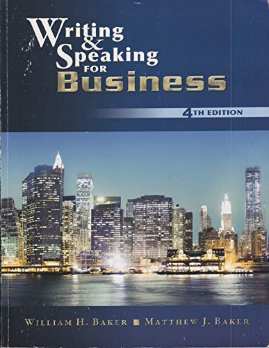 Book Cover Writing and Speaking for Business
