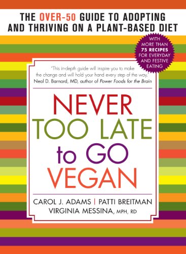 Book Cover Never Too Late to Go Vegan: The Over-50 Guide to Adopting and Thriving on a Plant-Based Diet