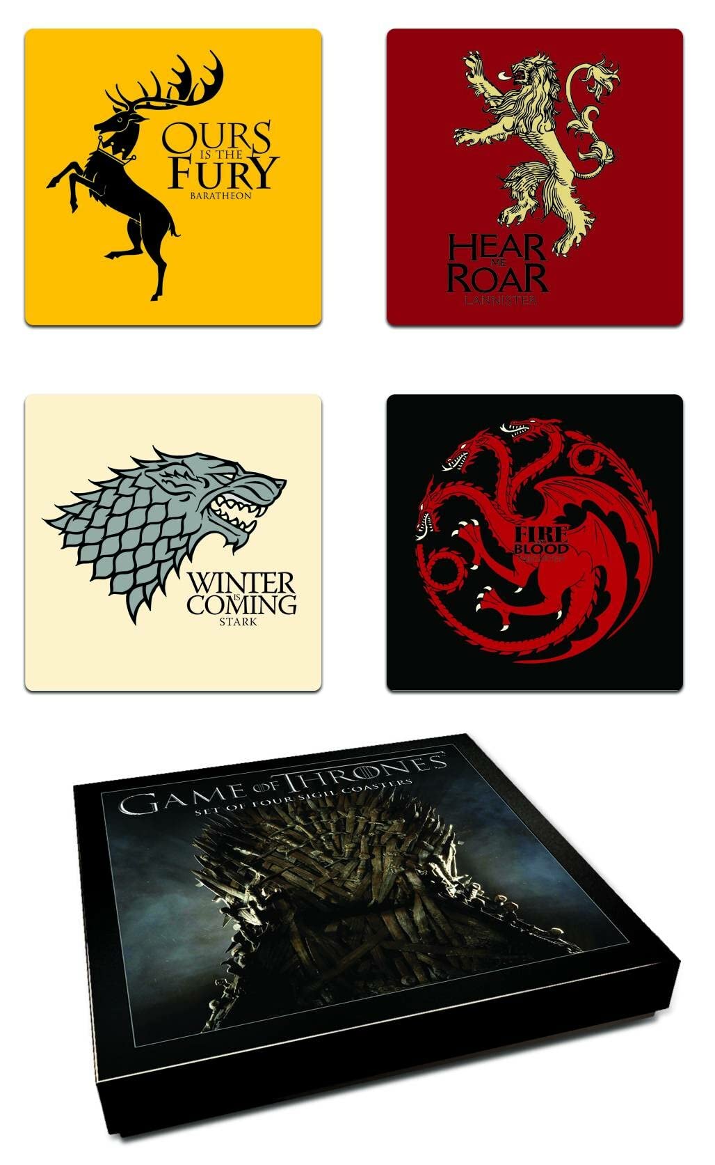 Book Cover Game of Thrones: House Sigil Coaster Set