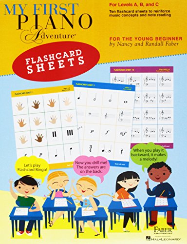 Book Cover My First Piano Adventure Flashcard Sheets: For Levels A, B and C; for the Young Beginner