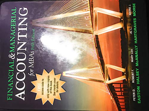 Book Cover Financial and Managerial Accounting for MBAs 5th Edition