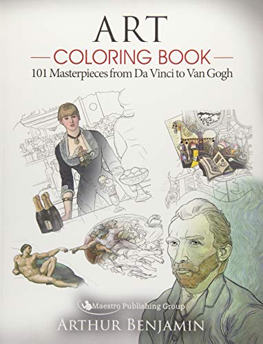 Book Cover Art Coloring Book: 101 Masterpieces from Da Vinci to Van Gogh