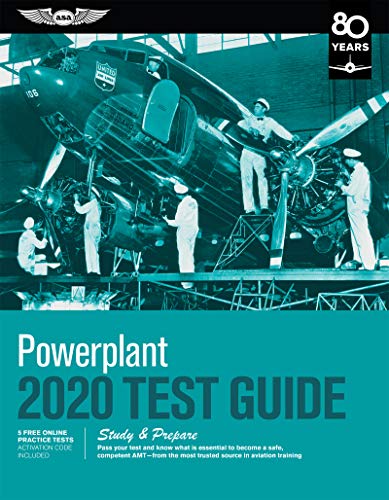 Book Cover Powerplant Test Guide 2020: Pass your test and know what is essential to become a safe, competent AMT from the most trusted source in aviation training (Fast-Track Test Guides)