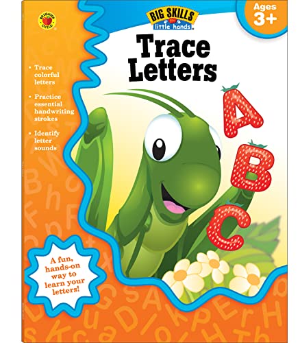 Book Cover Big Skills for Little HandsÂ® Trace Letters Workbookâ€”Alphabet, Letters, Sounds, Handwriting Practice, Tracing Activity Book for Preschoolâ€“Kindergarten (32 pgs)