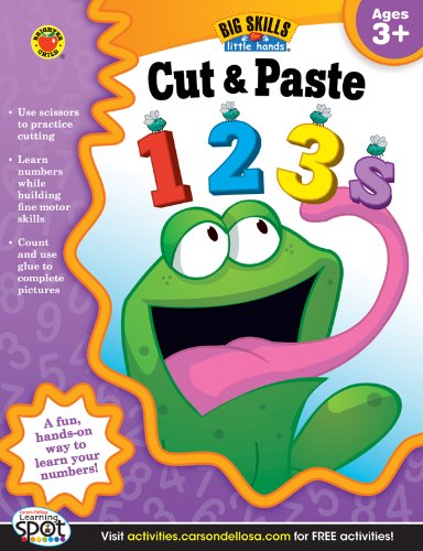 Book Cover Cut & Paste 123s Workbook, Grades Preschool - K (Big Skills for Little HandsÂ®)