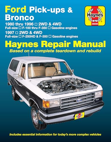 Ford Pick-up & Bronco 1980-1996. Repair Manual 1997 2WD&4WD F-250HD&F-350 (Hayne's Automotive Repair Manual) (Haynes Repair Manual)