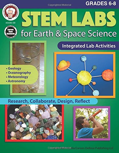 Book Cover Mark Twain Media STEM Labs: Earth and Space Science Activity Book, Grades 6-8 Hands-On Science and Technology Labs, Geology, Oceanography, Meteorology, Astronomy Learning (96 pgs)