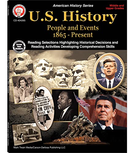Book Cover Mark Twain Media | US History 1865â€“Present Resource Workbook | 6thâ€“12 Grade, 96pgs (American History)