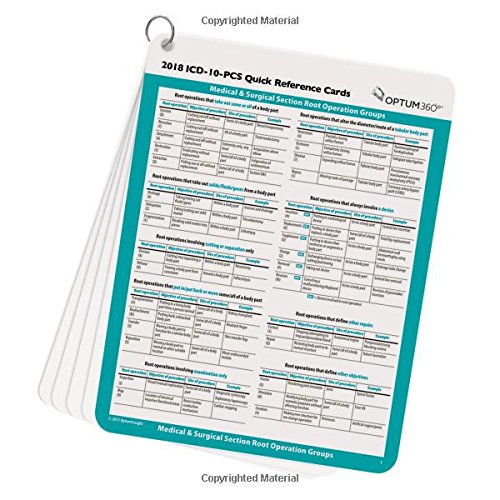 Book Cover ICD-10-PCS Quick Reference Cards 2018