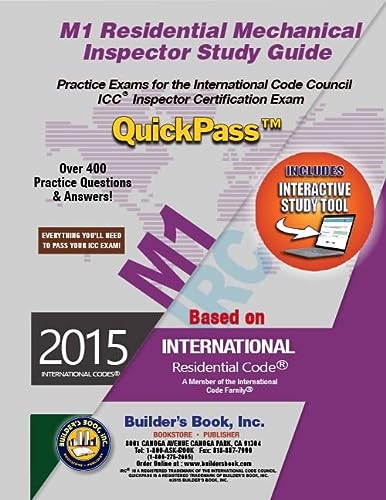 Book Cover M1 Residential Mechanical Inspector QuickPass Study Guide Based on 2015 IRC