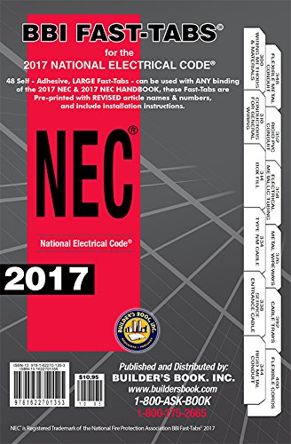 Book Cover 2017 National Electrical Code NEC Softcover Tabs